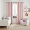 image:imageNICETOWN Kids Curtains Navy Blue Romantic Star Curtains Thermal Insulated Blackout Curtains for Kids Teenagers Bedroom Small Window W52 x L63 Set of 2Light Pink
