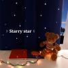 image:imageNICETOWN Kids Curtains Navy Blue Romantic Star Curtains Thermal Insulated Blackout Curtains for Kids Teenagers Bedroom Small Window W52 x L63 Set of 2Navy Blue