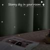 image:imageNICETOWN Kids Curtains Navy Blue Romantic Star Curtains Thermal Insulated Blackout Curtains for Kids Teenagers Bedroom Small Window W52 x L63 Set of 2Sage Green