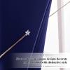 image:imageNICETOWN Kids Curtains Navy Blue Romantic Star Curtains Thermal Insulated Blackout Curtains for Kids Teenagers Bedroom Small Window W52 x L63 Set of 2Navy Blue
