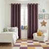 image:imageNICETOWN Kids Curtains Navy Blue Romantic Star Curtains Thermal Insulated Blackout Curtains for Kids Teenagers Bedroom Small Window W52 x L63 Set of 2Dry Rose