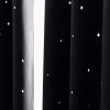 image:imageNICETOWN Kids Curtains Navy Blue Romantic Star Curtains Thermal Insulated Blackout Curtains for Kids Teenagers Bedroom Small Window W52 x L63 Set of 2Black