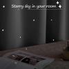 image:imageNICETOWN Kids Curtains Navy Blue Romantic Star Curtains Thermal Insulated Blackout Curtains for Kids Teenagers Bedroom Small Window W52 x L63 Set of 2Sliver Grey