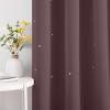 image:imageNICETOWN Kids Curtains Navy Blue Romantic Star Curtains Thermal Insulated Blackout Curtains for Kids Teenagers Bedroom Small Window W52 x L63 Set of 2Dry Rose
