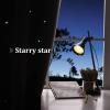 image:imageNICETOWN Kids Curtains Navy Blue Romantic Star Curtains Thermal Insulated Blackout Curtains for Kids Teenagers Bedroom Small Window W52 x L63 Set of 2Black