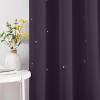 image:imageNICETOWN Kids Curtains Navy Blue Romantic Star Curtains Thermal Insulated Blackout Curtains for Kids Teenagers Bedroom Small Window W52 x L63 Set of 2Greyish Purple