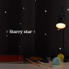 image:imageNICETOWN Kids Curtains Navy Blue Romantic Star Curtains Thermal Insulated Blackout Curtains for Kids Teenagers Bedroom Small Window W52 x L63 Set of 2Grey