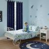 image:imageNICETOWN Kids Curtains Navy Blue Romantic Star Curtains Thermal Insulated Blackout Curtains for Kids Teenagers Bedroom Small Window W52 x L63 Set of 2Navy Blue