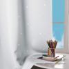 image:imageNICETOWN Kids Curtains Navy Blue Romantic Star Curtains Thermal Insulated Blackout Curtains for Kids Teenagers Bedroom Small Window W52 x L63 Set of 2Greyish White