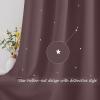 image:imageNICETOWN Kids Curtains Navy Blue Romantic Star Curtains Thermal Insulated Blackout Curtains for Kids Teenagers Bedroom Small Window W52 x L63 Set of 2Dry Rose