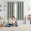 image:imageNICETOWN Kids Curtains Navy Blue Romantic Star Curtains Thermal Insulated Blackout Curtains for Kids Teenagers Bedroom Small Window W52 x L63 Set of 2Sage Green