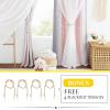 image:imageNICETOWN Kids Girls Bedroom Pink Curtains Star Cutout Blackout with White Sheer Pastel Nursery Window Curtain Panels for Thanksgiving Lavender Pink 2Pcs W52 x L84Pink  Grey