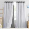 image:imageNICETOWN Kids Girls Bedroom Pink Curtains Star Cutout Blackout with White Sheer Pastel Nursery Window Curtain Panels for Thanksgiving Lavender Pink 2Pcs W52 x L84Silver Grey