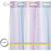 image:imageNICETOWN Kids Girls Bedroom Pink Curtains Star Cutout Blackout with White Sheer Pastel Nursery Window Curtain Panels for Thanksgiving Lavender Pink 2Pcs W52 x L84Purple  Blue  Pink