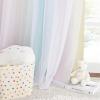 image:imageNICETOWN Kids Girls Bedroom Pink Curtains Star Cutout Blackout with White Sheer Pastel Nursery Window Curtain Panels for Thanksgiving Lavender Pink 2Pcs W52 x L84Rainbow3