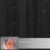 image:imageNICETOWN Kids Girls Bedroom Pink Curtains Star Cutout Blackout with White Sheer Pastel Nursery Window Curtain Panels for Thanksgiving Lavender Pink 2Pcs W52 x L84Silver Grey