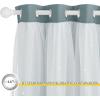 image:imageNICETOWN Kids Girls Bedroom Pink Curtains Star Cutout Blackout with White Sheer Pastel Nursery Window Curtain Panels for Thanksgiving Lavender Pink 2Pcs W52 x L84Stormy Sea
