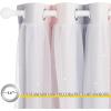 image:imageNICETOWN Kids Girls Bedroom Pink Curtains Star Cutout Blackout with White Sheer Pastel Nursery Window Curtain Panels for Thanksgiving Lavender Pink 2Pcs W52 x L84Pink  Grey