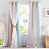 image:imageNICETOWN Kids Girls Bedroom Pink Curtains Star Cutout Blackout with White Sheer Pastel Nursery Window Curtain Panels for Thanksgiving Lavender Pink 2Pcs W52 x L84Rainbow1