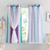 image:imageNICETOWN Kids Girls Bedroom Pink Curtains Star Cutout Blackout with White Sheer Pastel Nursery Window Curtain Panels for Thanksgiving Lavender Pink 2Pcs W52 x L84Teal  Purple
