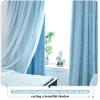 image:imageNICETOWN Kids Girls Bedroom Pink Curtains Star Cutout Blackout with White Sheer Pastel Nursery Window Curtain Panels for Thanksgiving Lavender Pink 2Pcs W52 x L84Blue