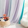 image:imageNICETOWN Kids Girls Bedroom Pink Curtains Star Cutout Blackout with White Sheer Pastel Nursery Window Curtain Panels for Thanksgiving Lavender Pink 2Pcs W52 x L84Teal  Purple