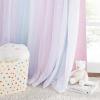 image:imageNICETOWN Kids Girls Bedroom Pink Curtains Star Cutout Blackout with White Sheer Pastel Nursery Window Curtain Panels for Thanksgiving Lavender Pink 2Pcs W52 x L84Purple  Blue  Pink