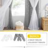 image:imageNICETOWN Kids Girls Bedroom Pink Curtains Star Cutout Blackout with White Sheer Pastel Nursery Window Curtain Panels for Thanksgiving Lavender Pink 2Pcs W52 x L84Silver Grey