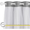 image:imageNICETOWN Kids Girls Bedroom Pink Curtains Star Cutout Blackout with White Sheer Pastel Nursery Window Curtain Panels for Thanksgiving Lavender Pink 2Pcs W52 x L84Silver Grey