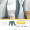 image:imageNICETOWN Kids Girls Bedroom Pink Curtains Star Cutout Blackout with White Sheer Pastel Nursery Window Curtain Panels for Thanksgiving Lavender Pink 2Pcs W52 x L84Stormy Sea