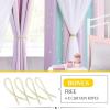 image:imageNICETOWN Kids Girls Bedroom Pink Curtains Star Cutout Blackout with White Sheer Pastel Nursery Window Curtain Panels for Thanksgiving Lavender Pink 2Pcs W52 x L84Purple  Blue  Pink