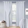 image:imageNICETOWN Kids Girls Bedroom Pink Curtains Star Cutout Blackout with White Sheer Pastel Nursery Window Curtain Panels for Thanksgiving Lavender Pink 2Pcs W52 x L84White