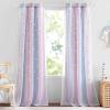 image:imageNICETOWN Kids Girls Bedroom Pink Curtains Star Cutout Blackout with White Sheer Pastel Nursery Window Curtain Panels for Thanksgiving Lavender Pink 2Pcs W52 x L84Purple  Blue  Pink