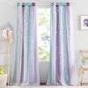 image:imageNICETOWN Kids Girls Bedroom Pink Curtains Star Cutout Blackout with White Sheer Pastel Nursery Window Curtain Panels for Thanksgiving Lavender Pink 2Pcs W52 x L84Teal  Purple
