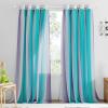 image:imageNICETOWN Kids Girls Bedroom Pink Curtains Star Cutout Blackout with White Sheer Pastel Nursery Window Curtain Panels for Thanksgiving Lavender Pink 2Pcs W52 x L84Ombre Sheer  Teal  Purple