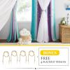 image:imageNICETOWN Kids Girls Bedroom Pink Curtains Star Cutout Blackout with White Sheer Pastel Nursery Window Curtain Panels for Thanksgiving Lavender Pink 2Pcs W52 x L84Teal  Purple