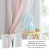 image:imageNICETOWN Kids Girls Bedroom Pink Curtains Star Cutout Blackout with White Sheer Pastel Nursery Window Curtain Panels for Thanksgiving Lavender Pink 2Pcs W52 x L84Ombre Sheer  Pink  Grey
