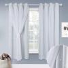 image:imageNICETOWN Kids Girls Bedroom Pink Curtains Star Cutout Blackout with White Sheer Pastel Nursery Window Curtain Panels for Thanksgiving Lavender Pink 2Pcs W52 x L84White