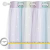 image:imageNICETOWN Kids Girls Bedroom Pink Curtains Star Cutout Blackout with White Sheer Pastel Nursery Window Curtain Panels for Thanksgiving Lavender Pink 2Pcs W52 x L84Purple  Blue  Yellow