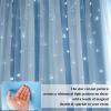 image:imageNICETOWN Kids Girls Bedroom Pink Curtains Star Cutout Blackout with White Sheer Pastel Nursery Window Curtain Panels for Thanksgiving Lavender Pink 2Pcs W52 x L84Blue