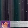 image:imageNICETOWN Kids Girls Bedroom Pink Curtains Star Cutout Blackout with White Sheer Pastel Nursery Window Curtain Panels for Thanksgiving Lavender Pink 2Pcs W52 x L84Teal  Purple