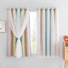 image:imageNICETOWN Kids Girls Bedroom Pink Curtains Star Cutout Blackout with White Sheer Pastel Nursery Window Curtain Panels for Thanksgiving Lavender Pink 2Pcs W52 x L84Rainbow1