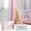 image:imageNICETOWN Kids Girls Bedroom Pink Curtains Star Cutout Blackout with White Sheer Pastel Nursery Window Curtain Panels for Thanksgiving Lavender Pink 2Pcs W52 x L84Rainbow1
