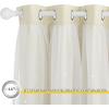 image:imageNICETOWN Kids Girls Bedroom Pink Curtains Star Cutout Blackout with White Sheer Pastel Nursery Window Curtain Panels for Thanksgiving Lavender Pink 2Pcs W52 x L84Light Beige