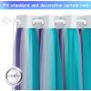 image:imageNICETOWN Kids Girls Bedroom Pink Curtains Star Cutout Blackout with White Sheer Pastel Nursery Window Curtain Panels for Thanksgiving Lavender Pink 2Pcs W52 x L84Ombre Sheer  Teal  Purple