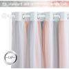 image:imageNICETOWN Kids Girls Bedroom Pink Curtains Star Cutout Blackout with White Sheer Pastel Nursery Window Curtain Panels for Thanksgiving Lavender Pink 2Pcs W52 x L84Ombre Sheer  Pink  Grey