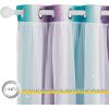 image:imageNICETOWN Kids Girls Bedroom Pink Curtains Star Cutout Blackout with White Sheer Pastel Nursery Window Curtain Panels for Thanksgiving Lavender Pink 2Pcs W52 x L84Teal  Purple