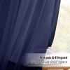 image:imageNICETOWN Nursery Blackout Curtains for Bedroom Living Room Crushed Sheer x Blackout Curtains 84 inches Long Farmhouse Curtains with Tie Backs for Kids 2 PCs W52 x L84 inch Biscotti BeigeNavy Blue