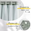image:imageNICETOWN Nursery Blackout Curtains for Bedroom Living Room Crushed Sheer x Blackout Curtains 84 inches Long Farmhouse Curtains with Tie Backs for Kids 2 PCs W52 x L84 inch Biscotti BeigeSage Green  White