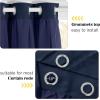 image:imageNICETOWN Nursery Blackout Curtains for Bedroom Living Room Crushed Sheer x Blackout Curtains 84 inches Long Farmhouse Curtains with Tie Backs for Kids 2 PCs W52 x L84 inch Biscotti BeigeNavy Blue